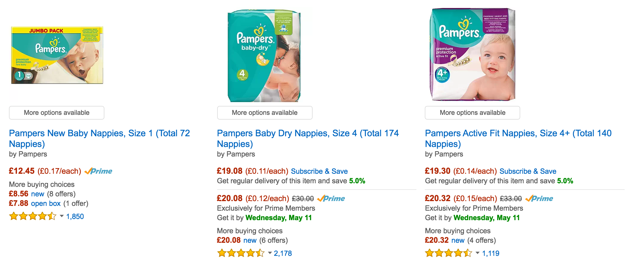 buy pampers nappies online