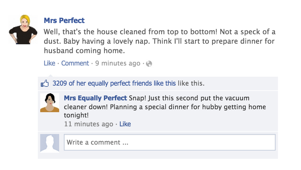 cleaning house with a young baby social update