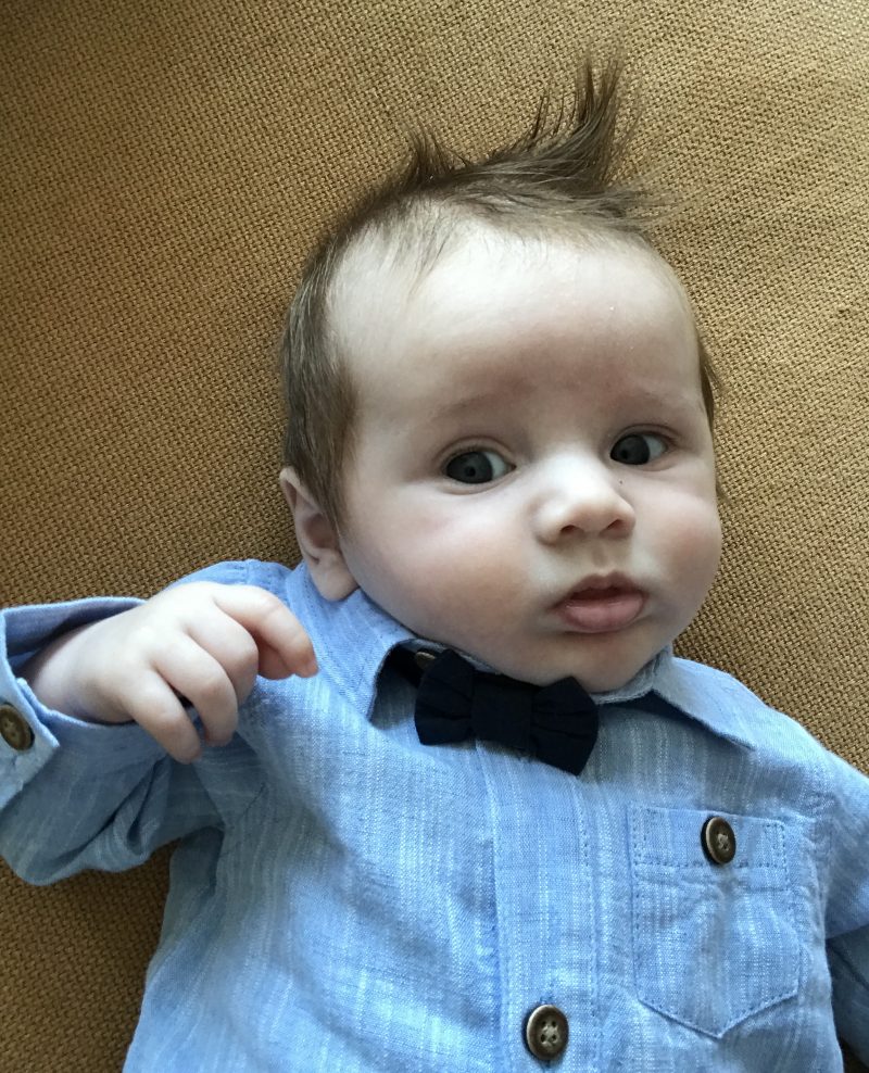 baby in a wedding suit