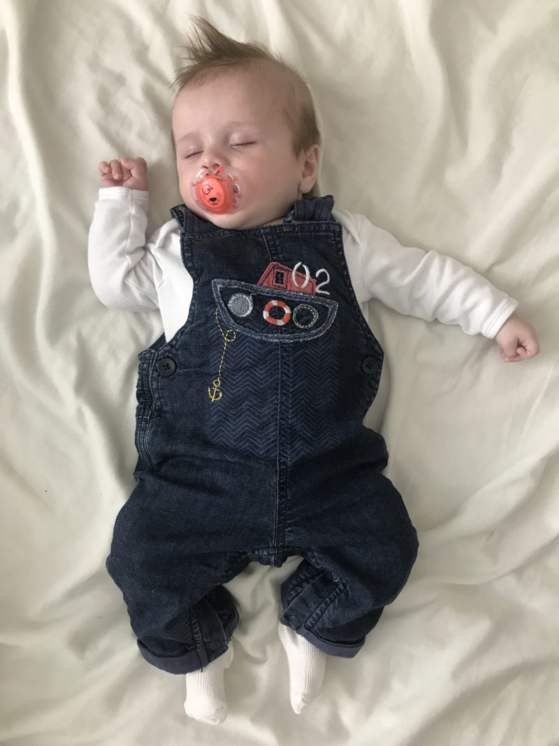 2 month old sleeping through the night