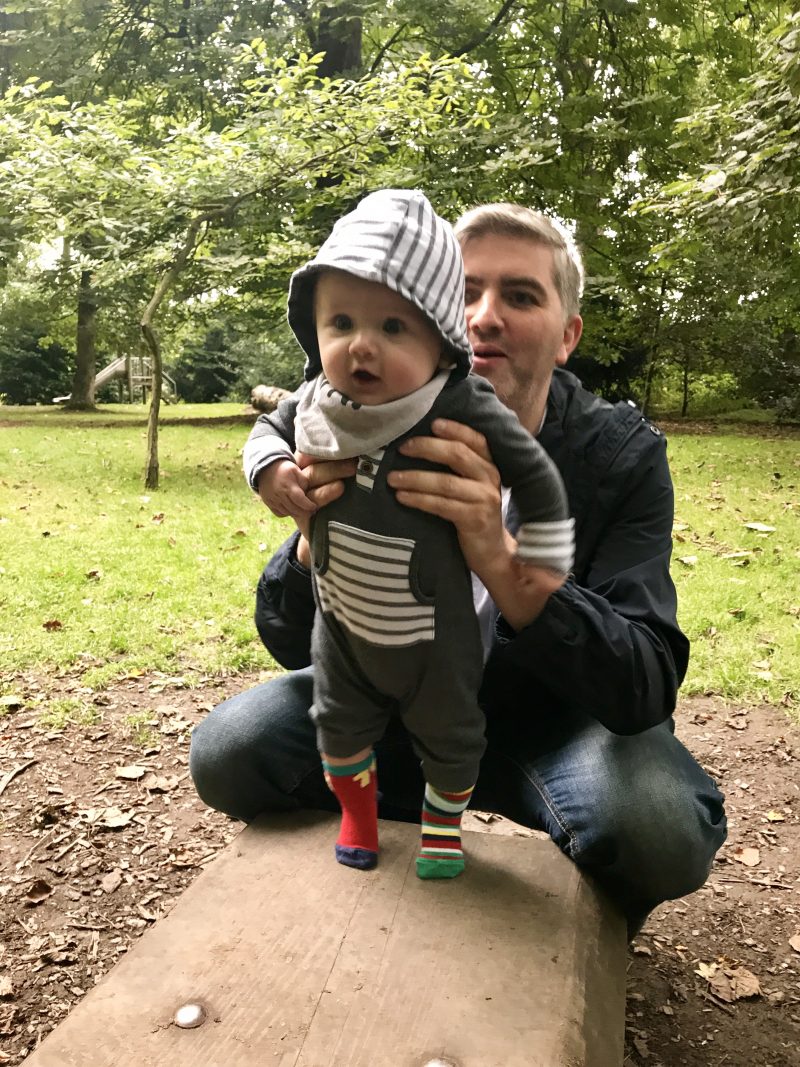 nostell priory with a baby